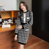 Yipinpay Button Knitted Dress Mini Sexy Bodycon Fall Vestidos Vintage Elegant Korean Long Sleeve Winter Short Blue Robe Femme