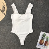 Yipinpay Sexy Women One Piece Swimsuit Swimwear Female Solid Thong Bathing Suit Swimming Suits Monokini Beachwear Swimsuit