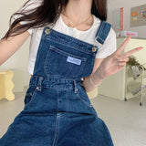 Yipinpay Design Denim Jumpsuit Women Korean Fashion Baggy Jeans Jumpsuits High Waist Wide Leg Overalls Trousers Woman