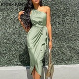 Yipinpay Shoulder Ruched Design Party Dress Bodycon Dress