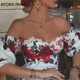 Yipinpay Women Short Sleeve Floral Print Lace Trim Midi Dress Bodycon Sexy Party Dress