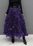 Yipinpay Dot Women Skirt Black 2023 Spring Summer New Korean Fashion Trend Patchwork Mesh Skirt Streetwear Dress Black Largas