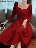 Yipinpay White Long Dress Women Elegant Chic Pearl Spaghetti Strap Prom Dress 2023 Autumn Casual Long Sleeve Evening Party Dress