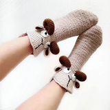 Yipinpay Women Cute Cartoon Animal Socks 3D Cat Rabbit Sheep Autumn Winter Warm Knitted Socks Soft Home Slipper Socks