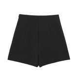 Yipinpay Black Skirt Shorts Women High Waist Summer Shorts Woman Fashion Streetwear Slit Skorts For Women Elegant Women's Shorts