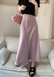 Yipinpay OL Bodycon Faldas Largas Midi Black Satin Skirt Wild Korean Style Long Skirts for Women Ruffle Mermaid Korean Fashion