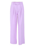 Yipinpay Lavender Chic Pleated Women Palazzo Trousers High Waist Wide Leg Pants Floor-Length 2023 Lady Trousers Pocket Solid