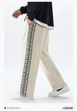 Yipinpay Men Casual Pants Shrink Resistance Absorb Baggy Trousers Drawstring Elastic Waist Waffle Sweatpants Streetwear Men's Clothing