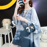 Yipinpay Spring Summer Women Hoodies Oversize Loose Tie Dye Hooded Pullovers Plus Size Long Sleeve Female Hoodies