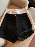 Yipinpay for Women 2023 Spring Slim Black Woolen Shorts Femme Y2k Shorts Clothing Pantalones Cortos De Mujer Sexy Short Pant