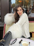 Yipinpay Winter Patchwork Turtleneck Sweater Women Elegant Thick Languid Lazy Wind Pullover Fashion Loose Knitting Jumper Top