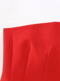 Yipinpay 2023 Red Corset Top Woman Asymmetric Off Shoulder Tops For Women Bustier Backless Crop Top Woman Party Night Sexy Tops