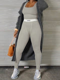 Yipinpay Summer Sleeveless Fitness Jumpsuit Women Rompers Rib Knitted O-Neck Letter Sexy Jumpsuits Femme Casual Sporty Overalls