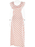 Yipinpay MO 2023 Polka Dot Ruffles Bandage Maxi Dress Women Off Shoulder Slim Elegant Party Dress Summer Beach Holiday Sundresses