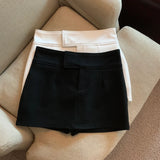 Yipinpay Shorts Femeninas Faldas Mujer Moda Sexy Wild A Line Wrap Hip Shorts Skirts Spring Summer Suit Casual Mini OL Temperament