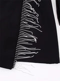 Yipinpay Black Rhinestone Jumpsuit Women Short Blazer Playsuit Long Sleeve Party Elegant Woman Jumpsuit 2023 Winter Rompers Playsuit