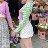 Yipinpay Retro White Cargos Mini Skirt Pockets Y2K Aesthetic Vintage Short Skirt Harajuku Grunge Streetwear Korean Fashion Outfits