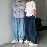 Yipinpay Wide Leg Cargo Pants 2023 Streetwear Baggy Jeans New Spring Summer Men Trousers Korean Fashion Loose Straight Brand Clothing