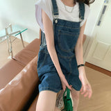 Yipinpay Denim Shorts Women's Summer Korean Version Wide Leg Jeans Army Green Elastic High Waist Loose Casual Y2k Fashion Shorts