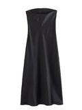 Yipinpay Black Corset Dress Woman Off Shoulder Long Dresses For Women Backless Sexy Satin Dress 2023 Elegant Evening Party Dresses