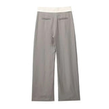 Yipinpay 2023 Grey Wide Leg Pants For Women Mid-Waist Baggy Pants Woman Fashion Streetwear Women's Trousers Casual Summer Pants