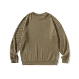 Yipinpay Men Sweaters Autumn Solid Color Wool Sweaters Korean Fashion Slim Fit Knitted Pullovers Casual Retro Warm Street Wear Clothes