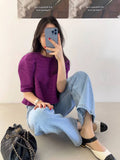 Yipinpay Temperament Zipper Round Puff Sleeve Top Crop Tweed Shirts Women Blusas Mujer De Moda 2023 Fall Elegant Blouse