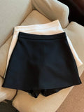 Yipinpay Faldas Mujer Moda 2023 Casual Black White Suit Mini Skirt Y2k Shorts Femme Korean Style Skirts for Women Short Lazy