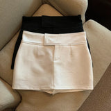 Yipinpay Shorts Femeninas Faldas Mujer Moda Sexy Wild A Line Wrap Hip Shorts Skirts Spring Summer Suit Casual Mini OL Temperament
