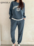 Yipinpay New Women's Trouser Sports Casual Suit Spring Autumn Fashion Loose Sweat-shirt Matching Sets Tracksuit Women 2 Piece Sets