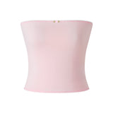Yipinpay Women's Y2K Fairy Bandeau Summer Casual Strapless Backless Flower Patchwork Hotsweet Ladies Vest for Club Party