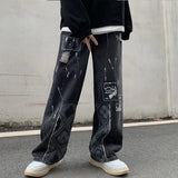 Yipinpay Womens Boyfriend Baggy Jeans Men White Denim Trouser Korean Streetwear Straight Casual Jean Pants Vintage Femme Fashion 2023