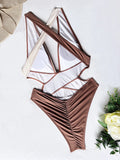 Yipinpay Up Women One Piece Swimsuit 2023 Sexy Female Swimwear Swimming Suit High Waist Monokini Bathing Suit Beachwear Swimsuit
