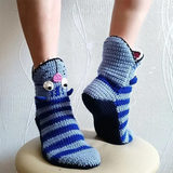 Yipinpay Women Cute Cartoon Animal Socks 3D Cat Rabbit Sheep Autumn Winter Warm Knitted Socks Soft Home Slipper Socks