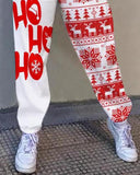 Yipinpay Snowflake Letter Print Casual Sweatpants women pants new trousers high waist elegant 2023 casual fashion outfits