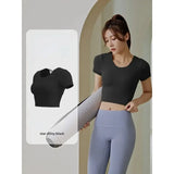 Yipinpay Color Built-in Chest Pad Cross Yoga Clothes 2024 Summer Short Women Breathable Quick Dry Sports Tights Fitness Sportswear