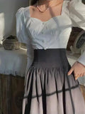 Yipinpay Brown Vintage Maxi Skirt Women Harajuku Pocket Lace Up Long Skirts Summer Fall Clothes Korean Fashion Y2k Korean Style