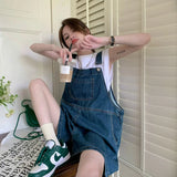 Yipinpay Denim Shorts Women's Summer Korean Version Wide Leg Jeans Army Green Elastic High Waist Loose Casual Y2k Fashion Shorts