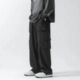 Yipinpay Men Casual Cargo Pants 5XL Loose Straight Pants Male Fashion Streetwear Jogger Sweatpants New Summer Multiple Pockets Trousers