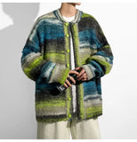 Yipinpay Men Striped Sweater Casual Elastic Long Sleeve Pullovers Harajuku Patchwork Knitted Warm Top Fashion Brand Jumper Clothes