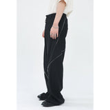 Yipinpay Men's Trousers New Zipper Slit Straight Tube Casual Pants 2023 Stylish Male Wide Leg Pants Fashion Solid Color Casual Style
