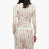 Yipinpay Women's Y2K Retro Vintage 2Pcs Pajamas Set Outfits Mini Dot/Floral Print Long Sleeve Tops +Long Pants Loungewear Suit