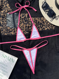 Yipinpay Bikini Mini Brazilian Bikini Set Thong Women Swimsuit String Swimwear Sparkling Biquini Swimming Suits Beachwear Bather
