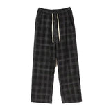 Yipinpay Men Checkered Casual Pants Loose Straight Corduroy Pants Sweatpants Man Fashion Streetwear 2023 Spring New Hip Hop Trousers