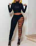 Yipinpay Decor Cutout Skinny Pants 2023 New Women's Pants Casual Y2K Slim High Waist Female Clothes Ladies Long Trousers Outifits