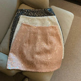 Yipinpay White Mini Buttock Wrapped Pink Sequin Skirt for Women Y2k Jupe Sexy Faldas Vintage Harajuku Sense Design Slim Spring