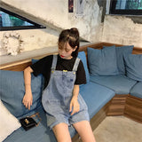 Yipinpay For Women Summer Denim Shorts Raw Edge Ripped Korean Style Jeans Pants Blue High Waist Baggy Casual Y2k Fashion Shorts