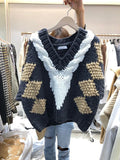Yipinpay Para Mujer Autumn Hit Color V Neck Twist Sweater Vest Women Casual Retro Fashion Argyle Sleeveless Knitted Top Crop