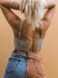 Yipinpay Bling Sequin Suspender Vest Tops Women Summer Metal Chain Backless Sexy Cropped Tops 2023 Femme Y2K Streetwear Party Tee