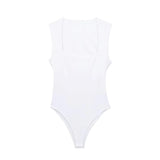 Yipinpay 2023 Black Body Woman Square Neck Sexy Lingerie For Women Body Sleeveless Bodysuit Women Wide Straps Bodycon Summer Tops